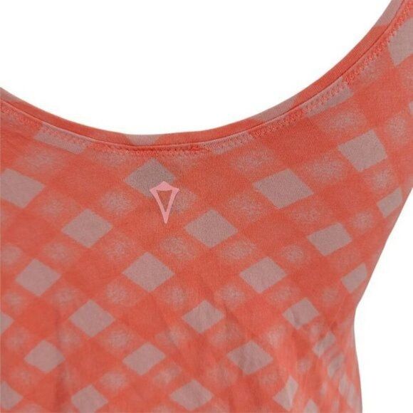 Ivivva Lululemon Girls 10 Neon Orange White High Lo Tank Top - Picture 4 of 4